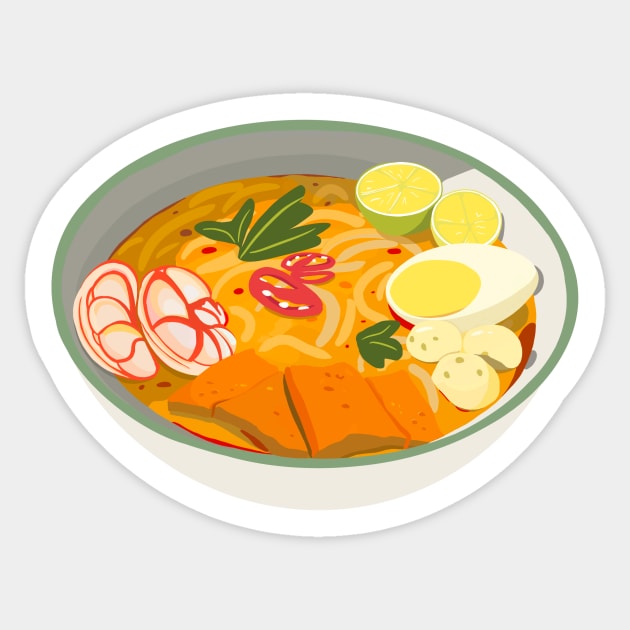 Laksa Sticker by Brynn-Hansen